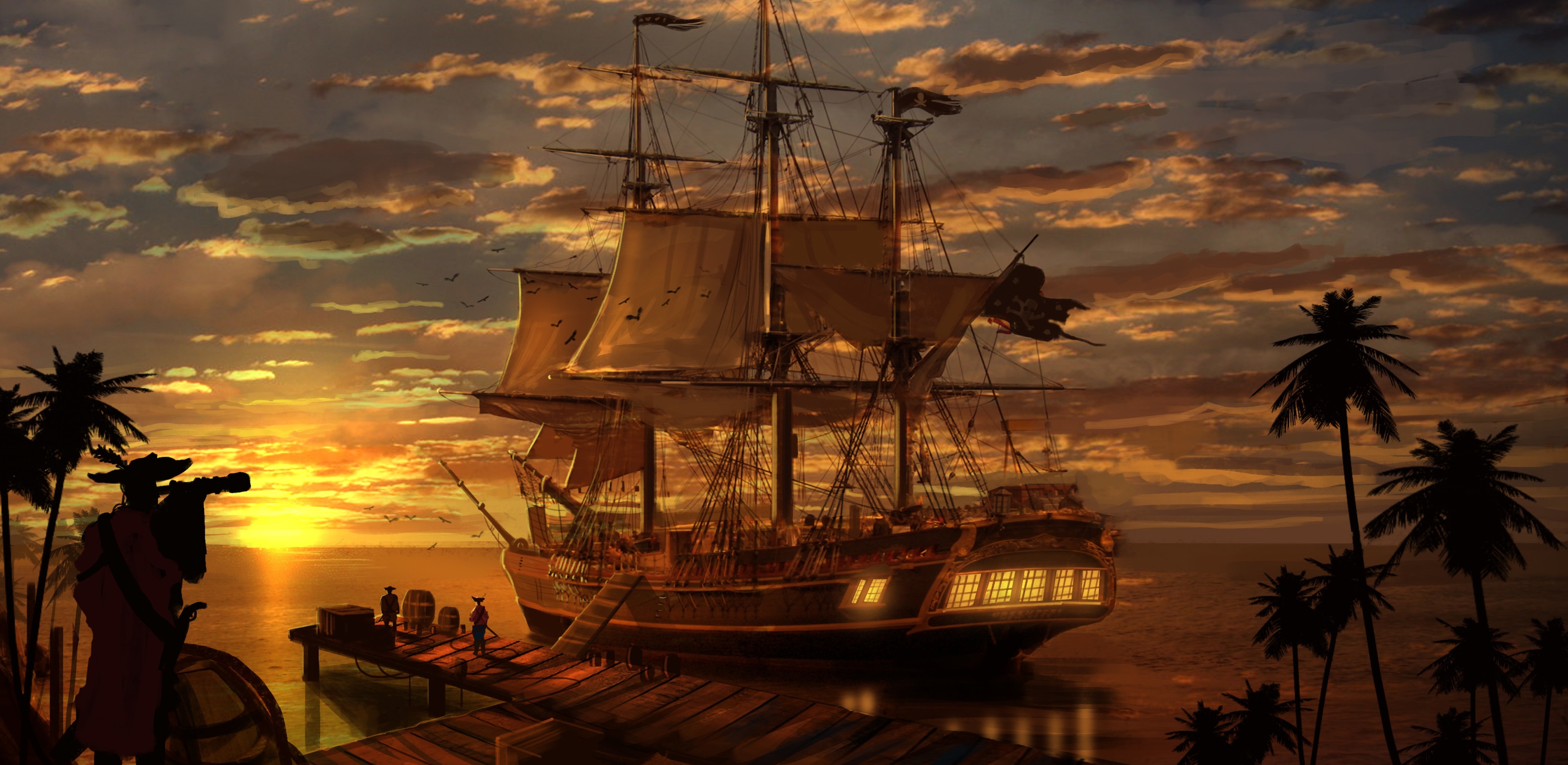 Pirate ship wallpaper