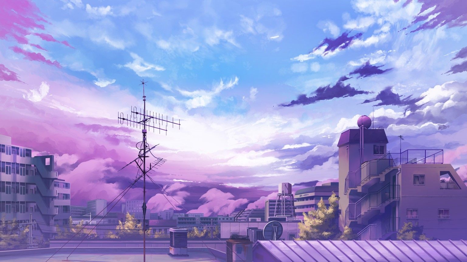 Purple anime wallpaper