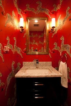 Red zebra wallpaper