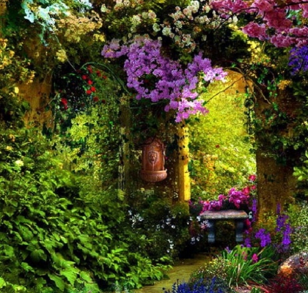 Secret garden wallpaper