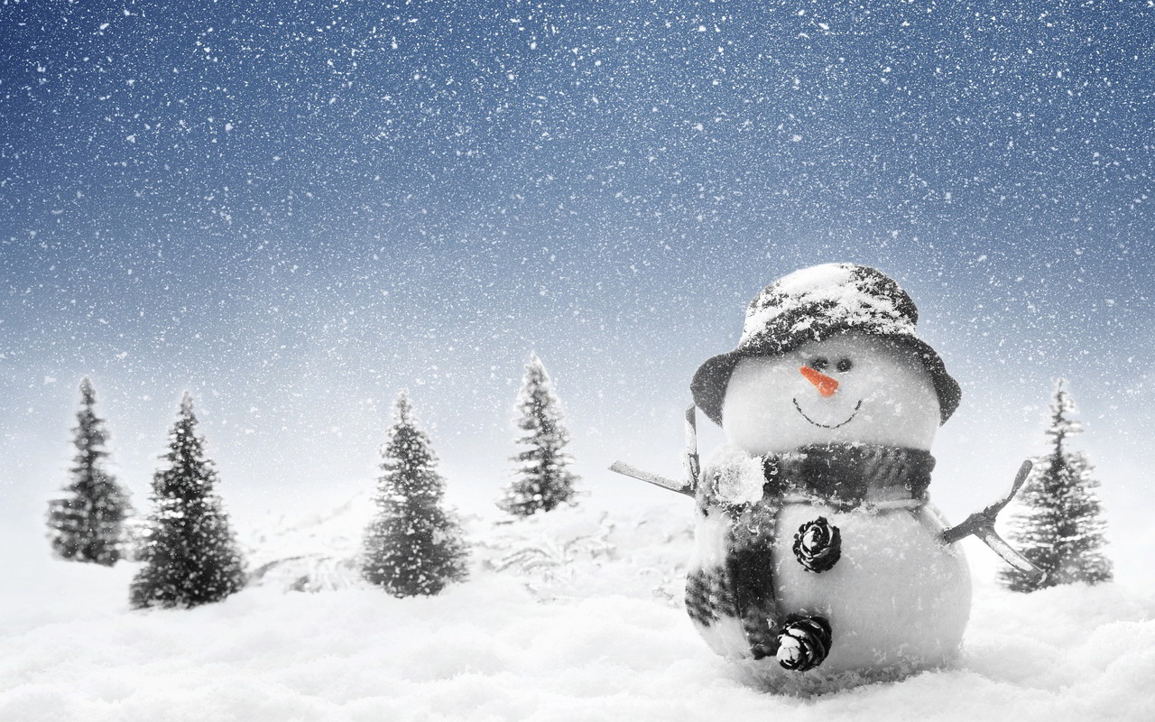 Snow man wallpaper