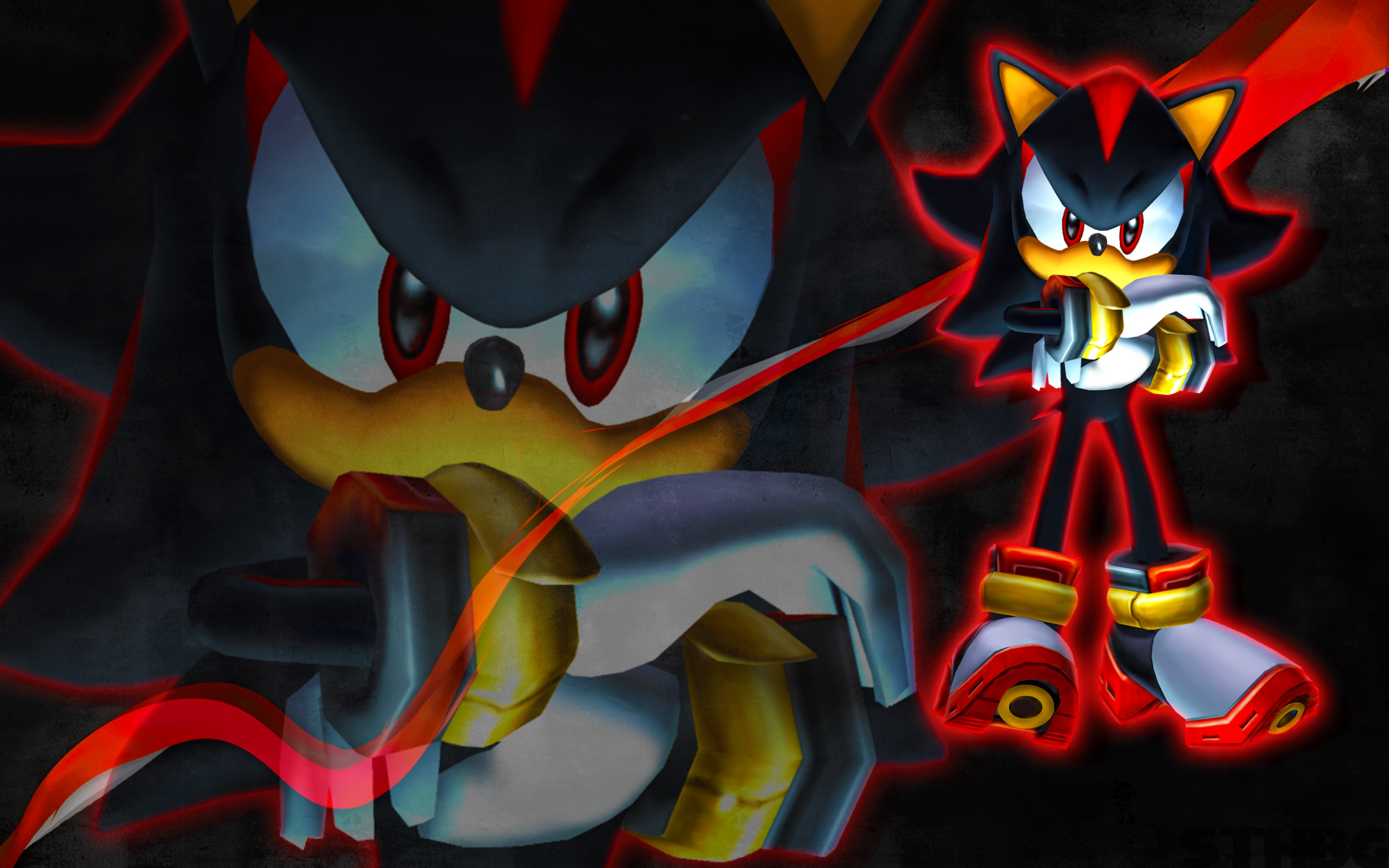 Sonic and shadow wallpaper