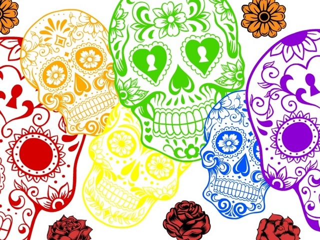 Sugar skull desktop wallpaper