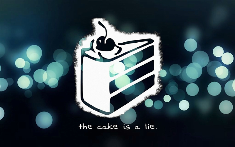 The cake is a lie wallpaper