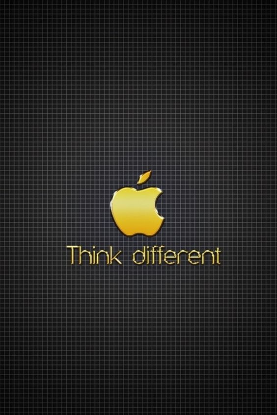 golden apple think different iphone 4 wallpapers | IPhone