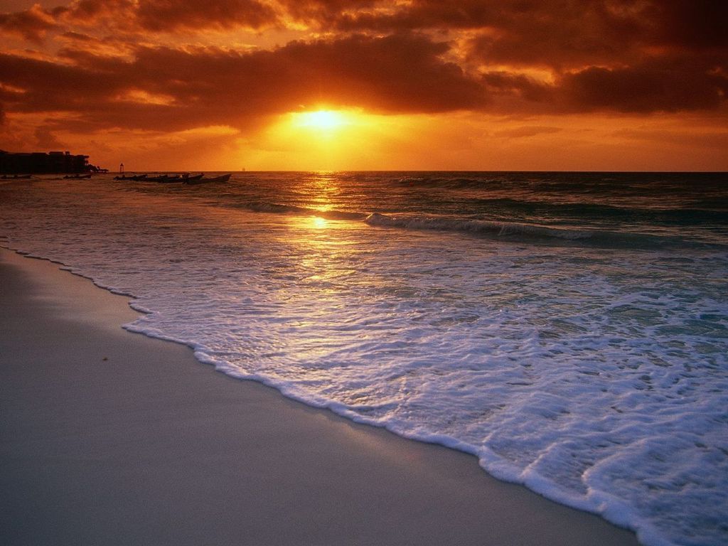 Wallpaper sunrise beach