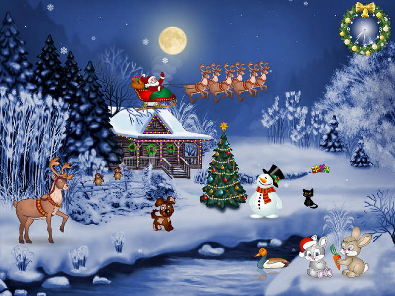 Animated Christmas Wallpapers Free Group (52+)