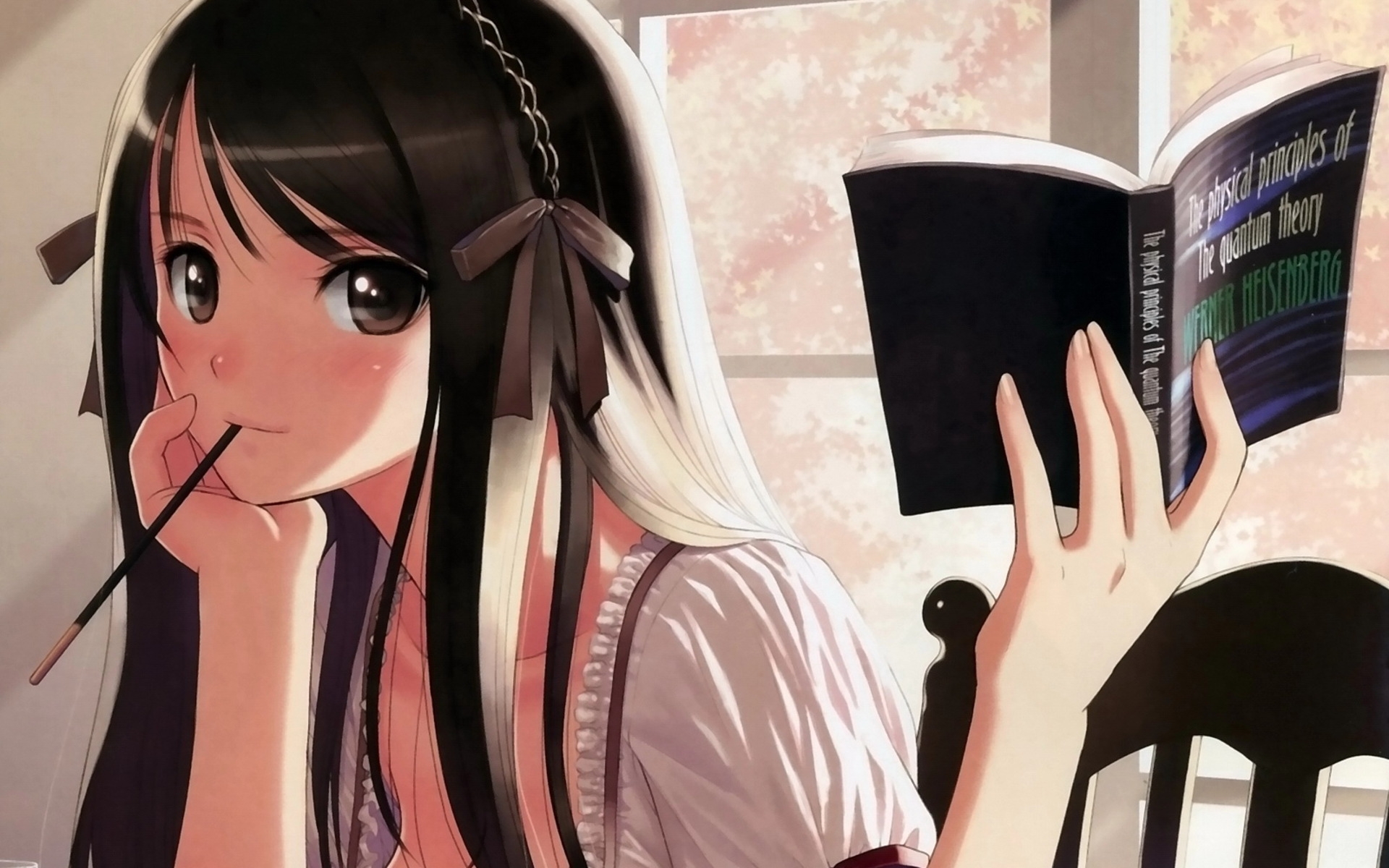 Download Anime Girl Studying Wallpaper 1920x1200 | Full HD Wallpapers