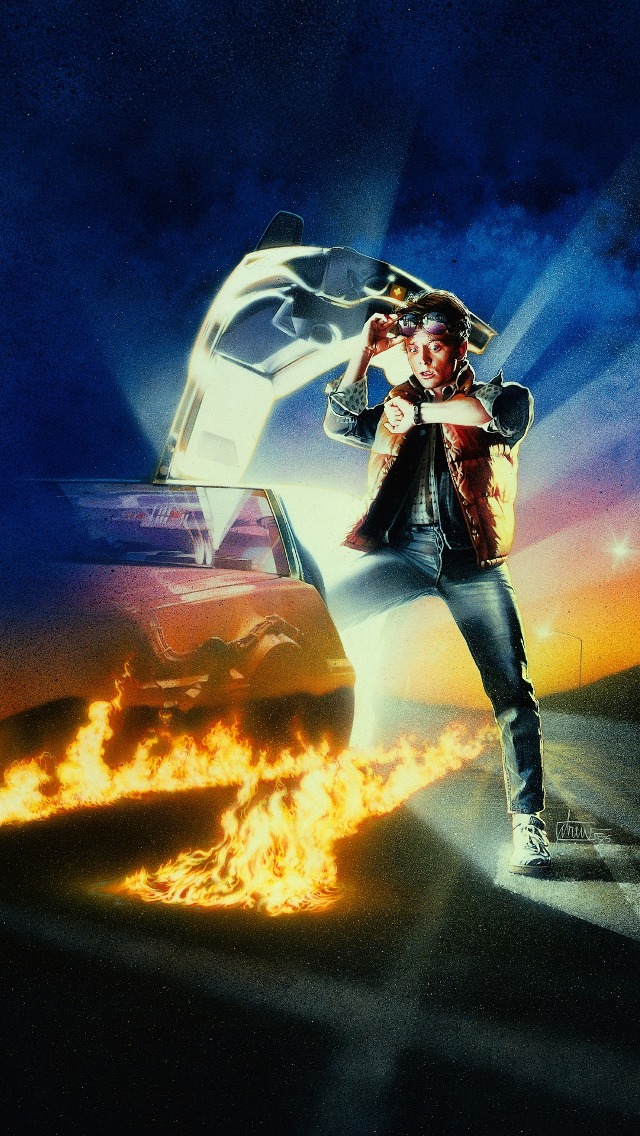 Back to the Future Marty iPhone 5 Wallpaper (640x1136)