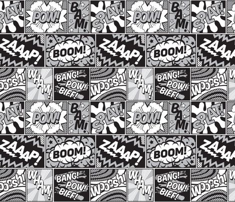 Comic Book Lichtenstein fabric, wallpaper and wrapping paper