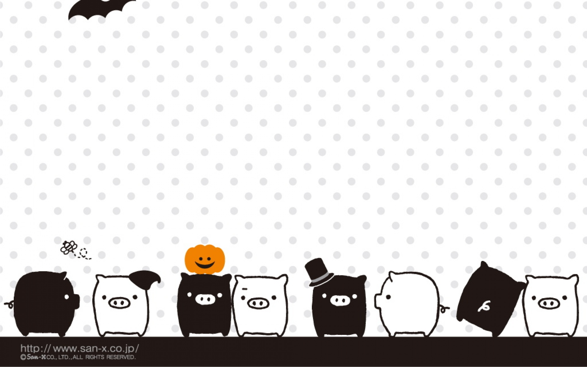 Mono KuRo BOO wallpapers: Lovely black pig and white pig cartoon