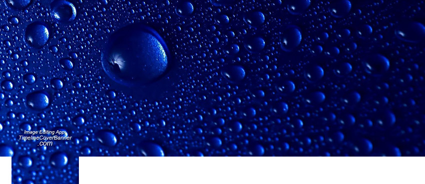 Water droplets in blue background Facebook Cover