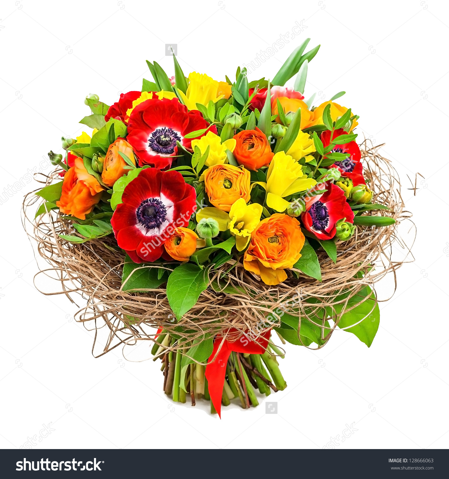Bouquet Flowers Vase Stock Photo 128666063 - Shutterstock