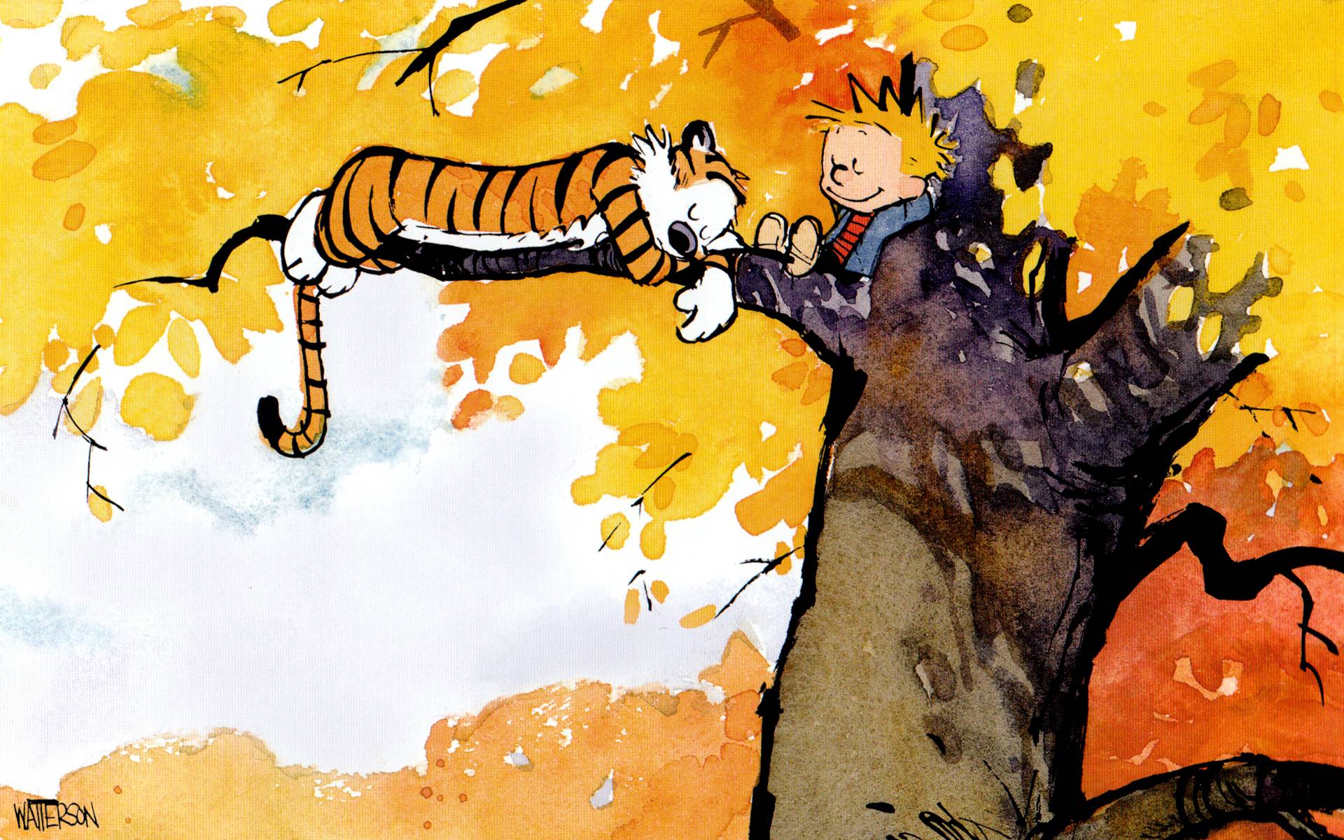calvin and hobbes android wallpaper