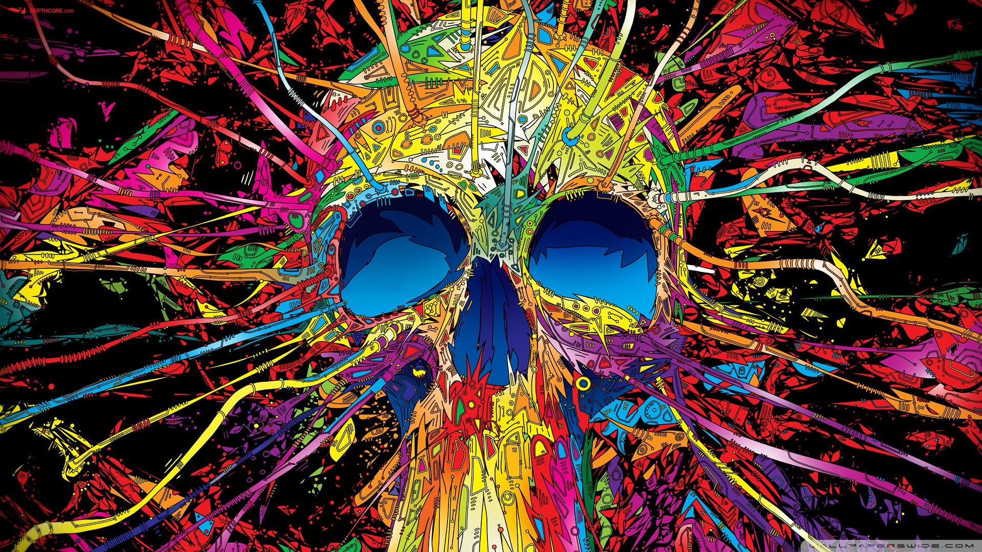 Colorful Skull HD desktop wallpaper : High Definition : Mobile