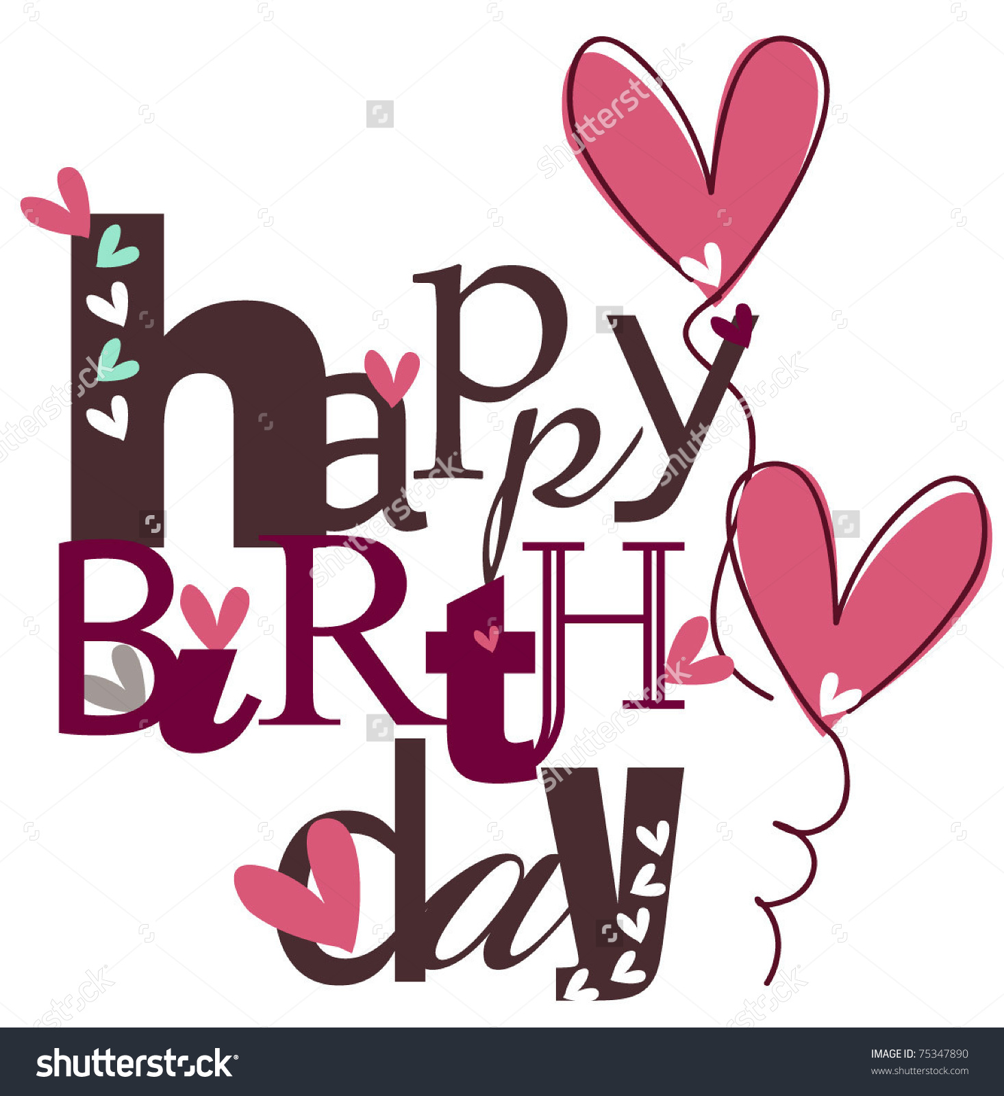 Cute Happy Birthday Eps 10 Stock Vector 75347890 - Shutterstock