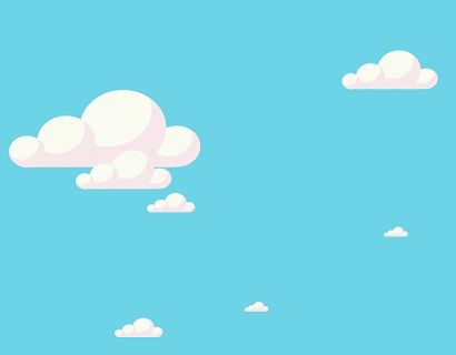 12 Cute Moving Cloud animation with blue background using css