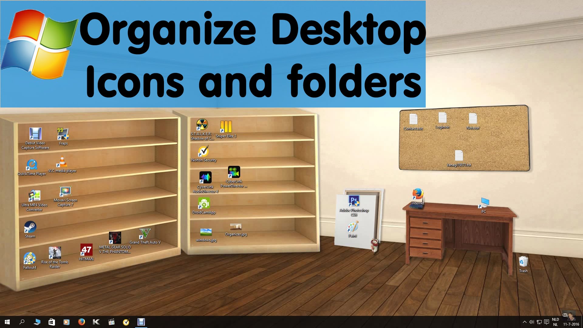 Best Windows 10 Desktop Organizer Wallpaper Ever - YouTube