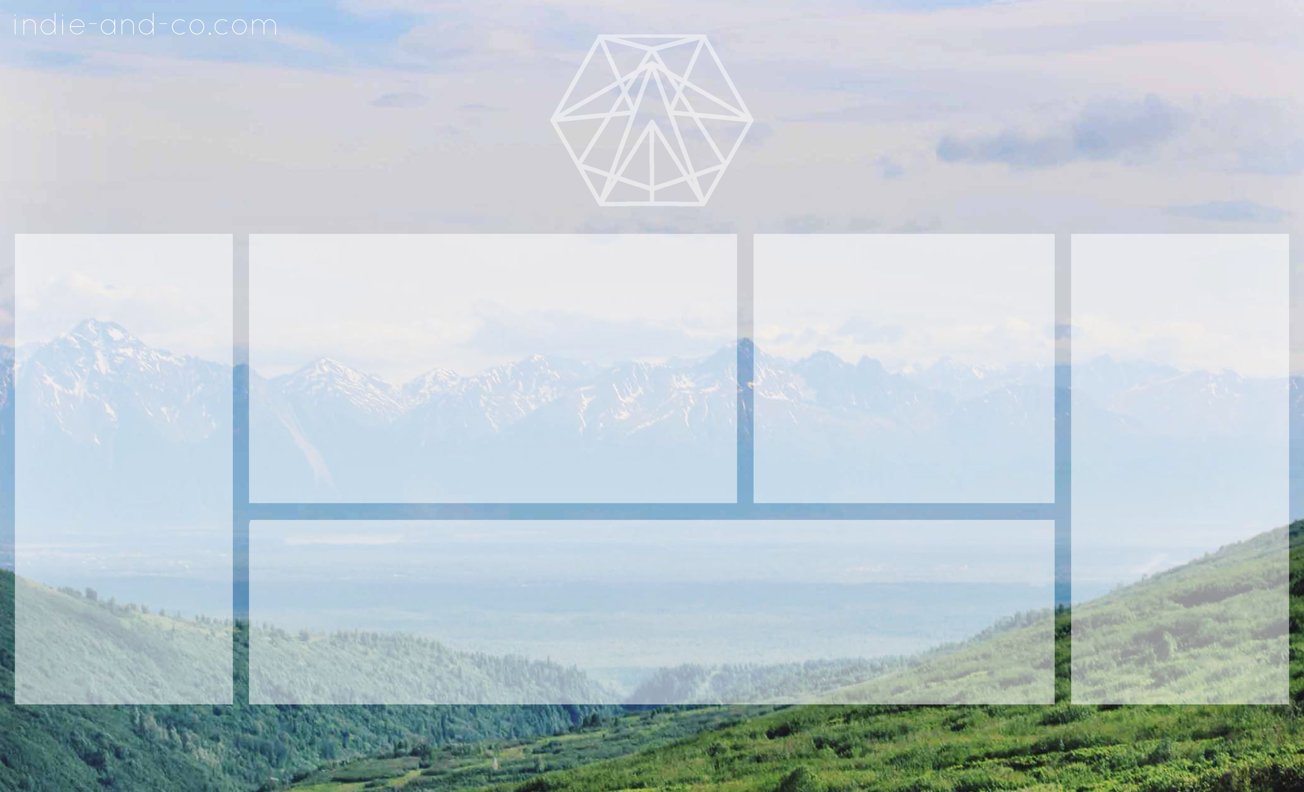 Blank mountain view desktop organizer wallpaper background