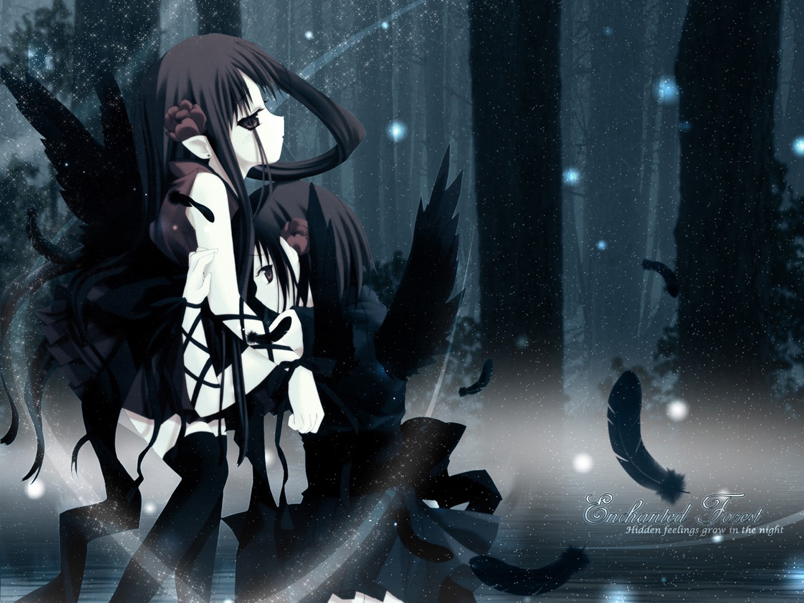 Angels women wood forests demons yuri devil anime manga anime