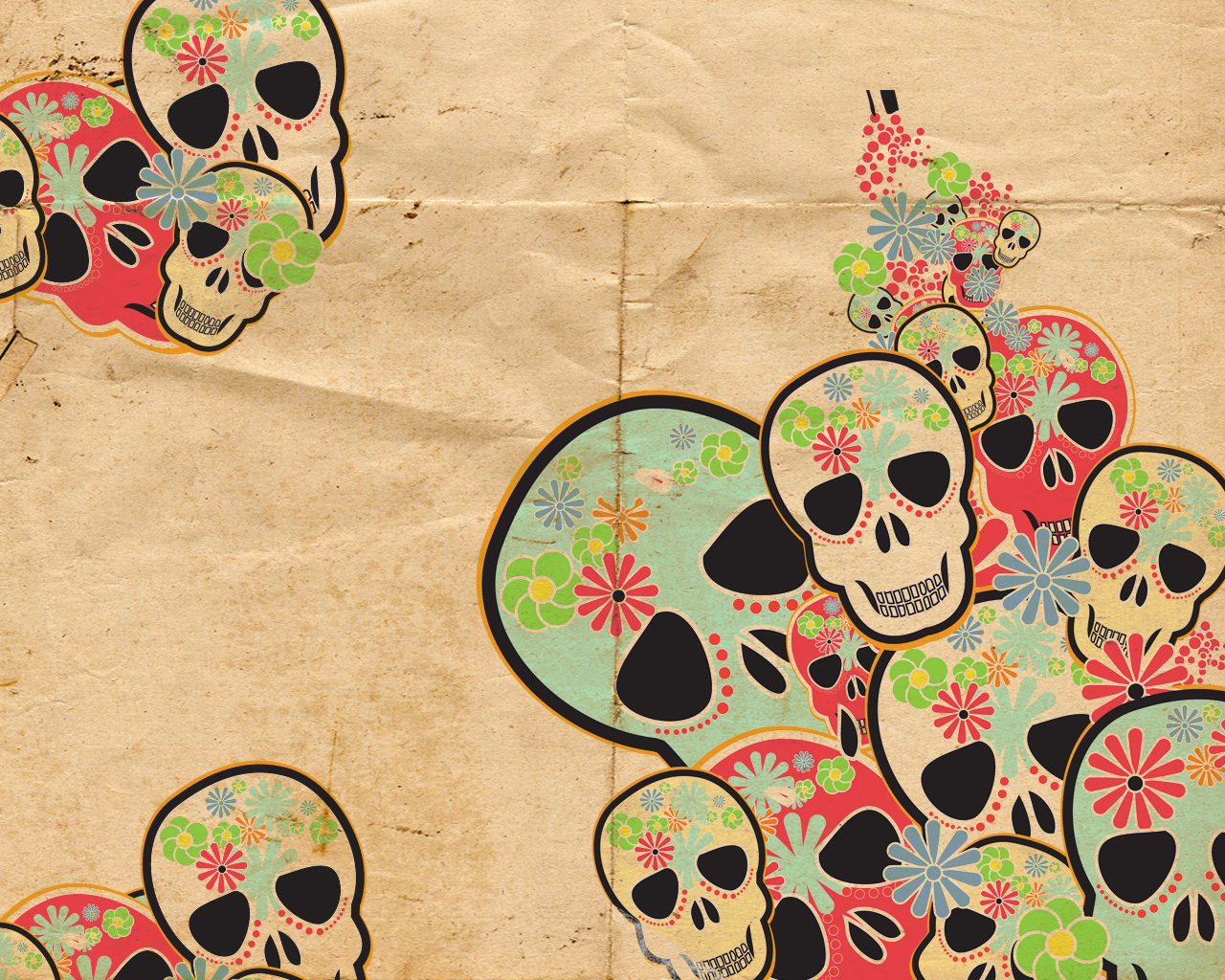 Girl skull wallpaper.