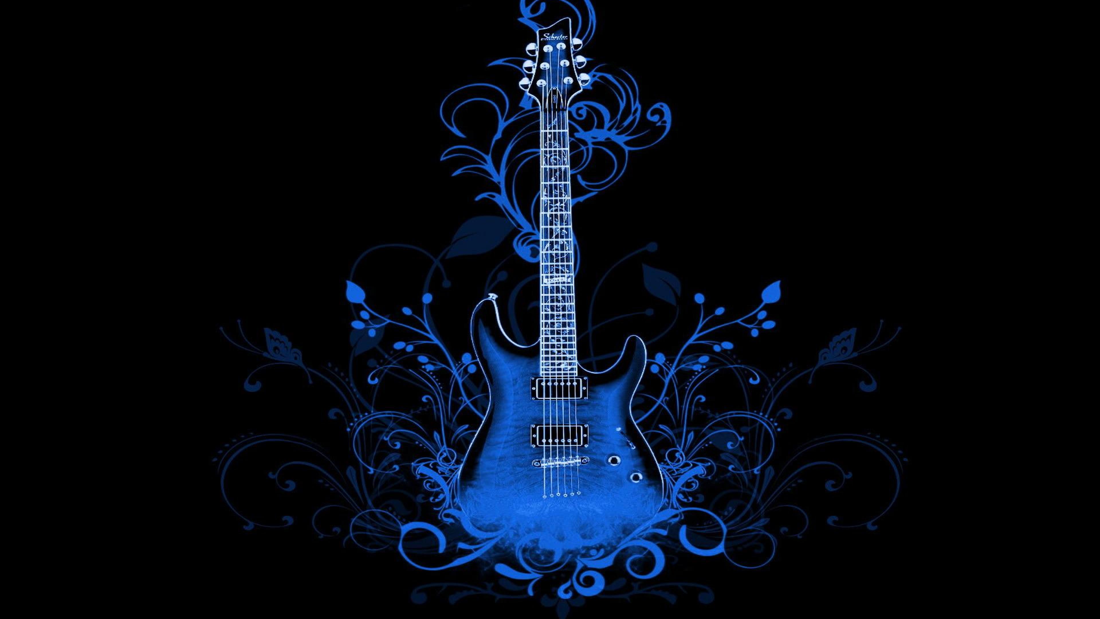 Digital Guitar Art Blue guitar HD Wallpapers, Desktop Backgrounds