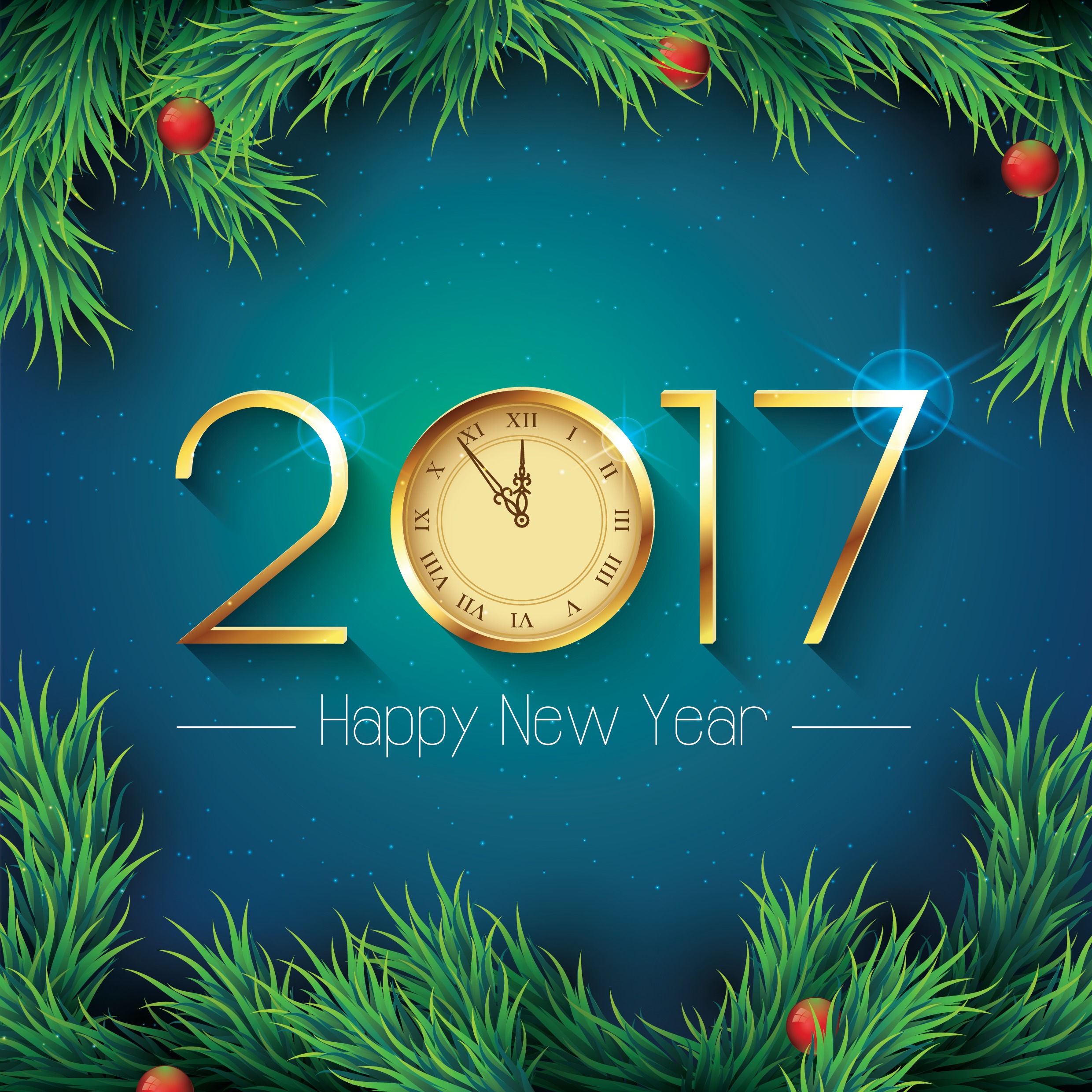 2017 Happy New Year Wallpaper