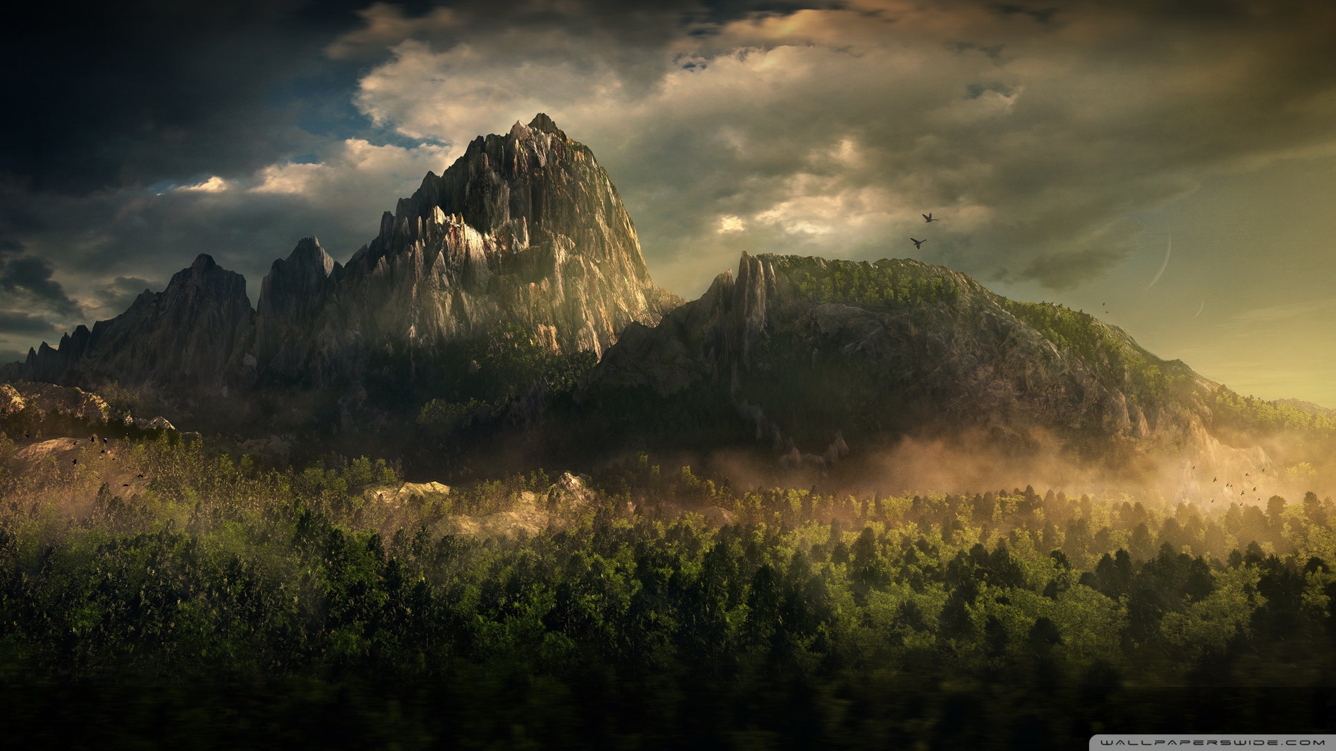 Great Mountain Landscape HD desktop wallpaper : Widescreen : High