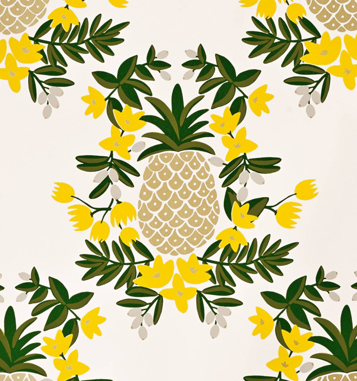 Pineapple (Yellow) Wallpaper by RIFLE PAPER Co  | Made in USA