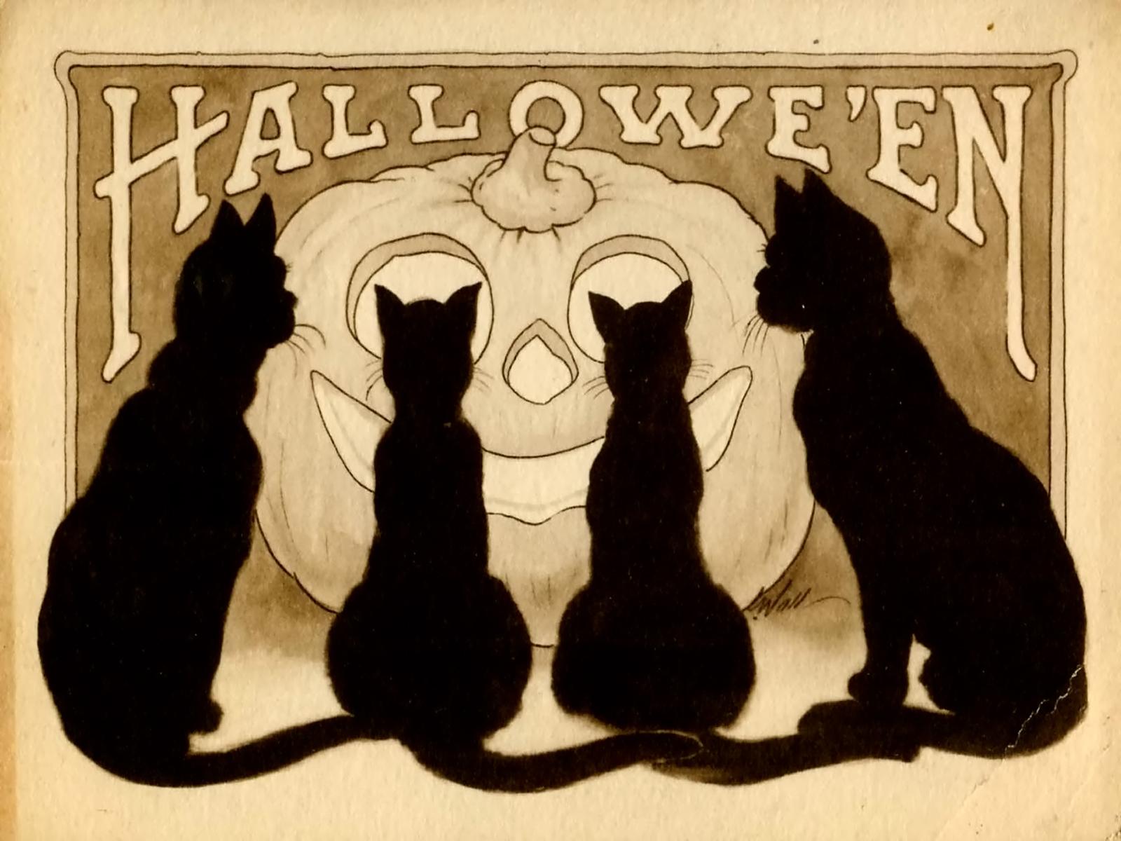 Vintage Halloween Wallpapers Group (54+)